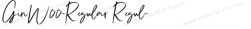 GinW00-Regular Regul字体转换